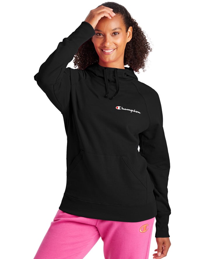 Champion Hoodie Dames - Zwart - Powerblend Script Logo ( 985136-NHZ )